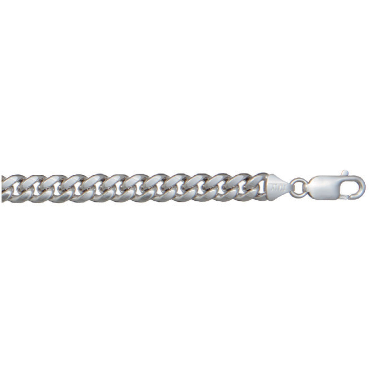 CDCUB01, Gold Chain, Domed Cuban, White Gold
