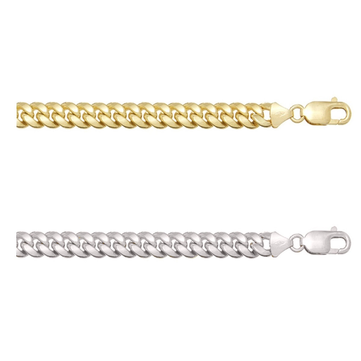 CDCUB01, Gold Bracelet, Domed Cuban, Yellow or White Gold