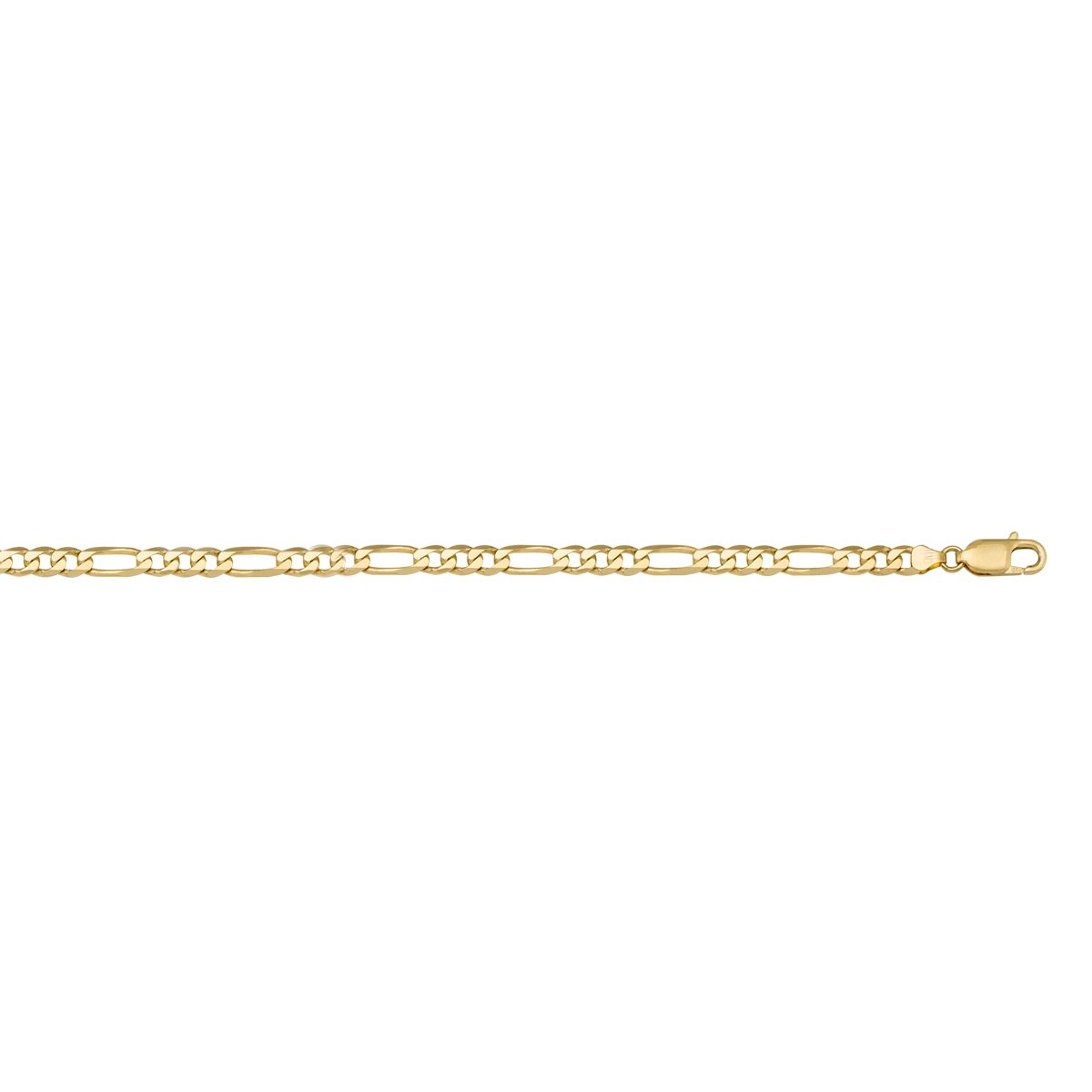 CFIG02, Gold Bracelet, Hollow Figaro, Yellow Gold