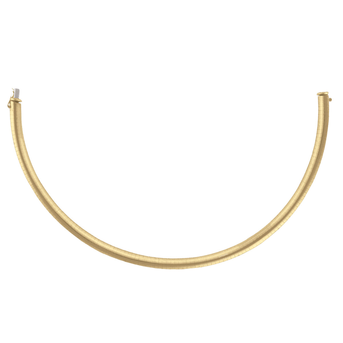 COMG01, Gold Domed Omega Necklace, Yellow Gold