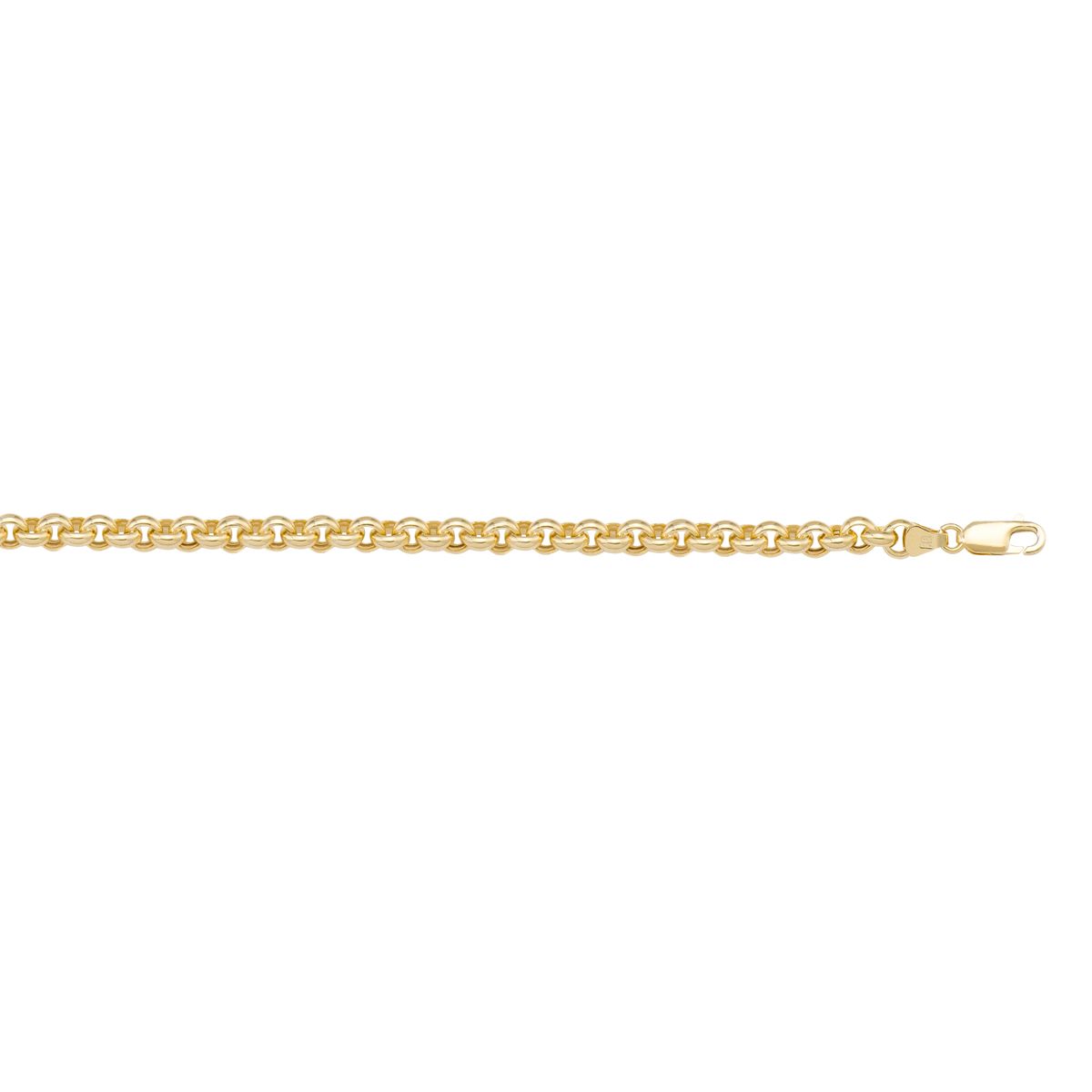 CROL01, Gold Chain, Hollow Rolo, Yellow Gold