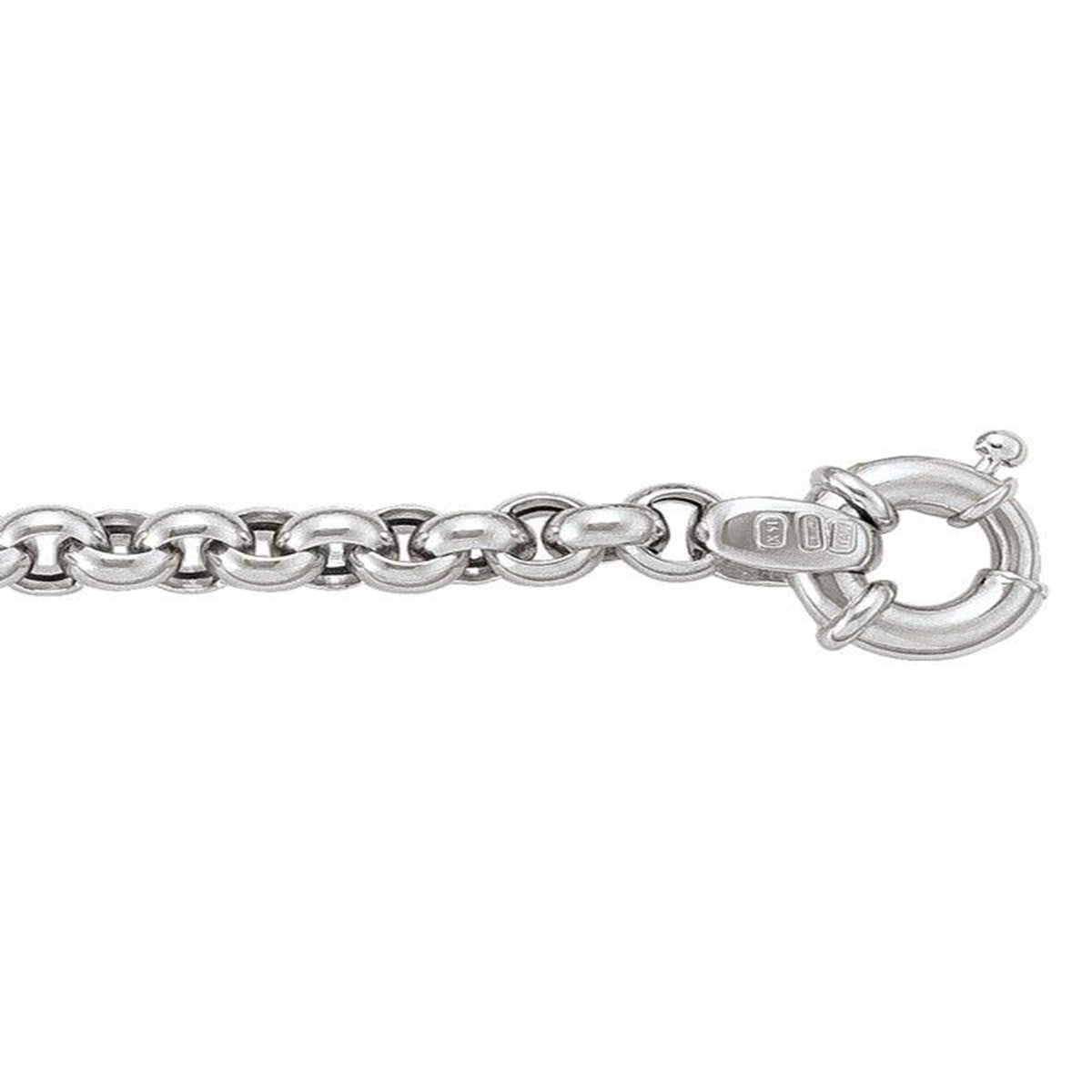 CROL01, Gold Bracelet, Hollow Rolo, White Gold