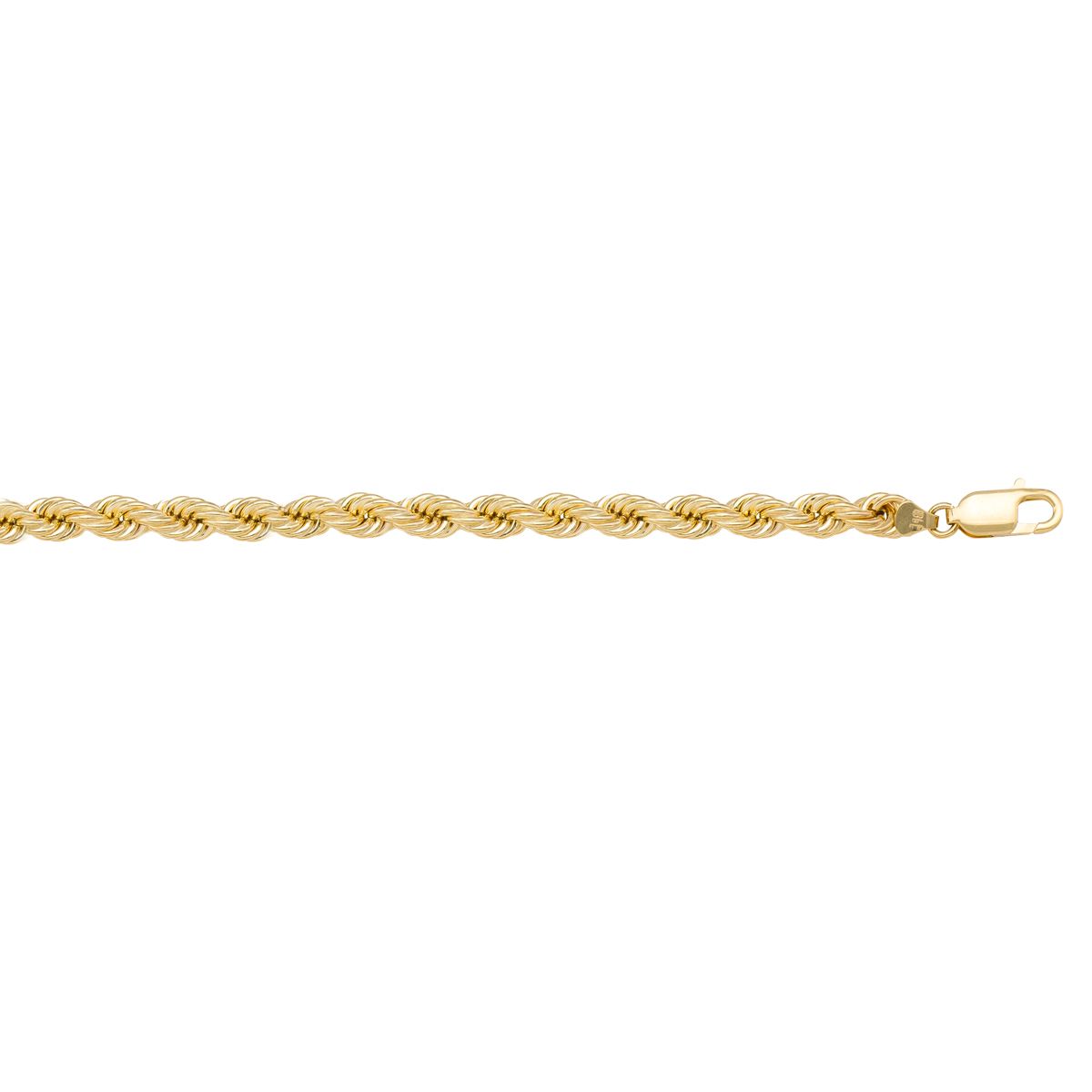 CROP01, Gold Chain, Hollow Rope, Yellow Gold