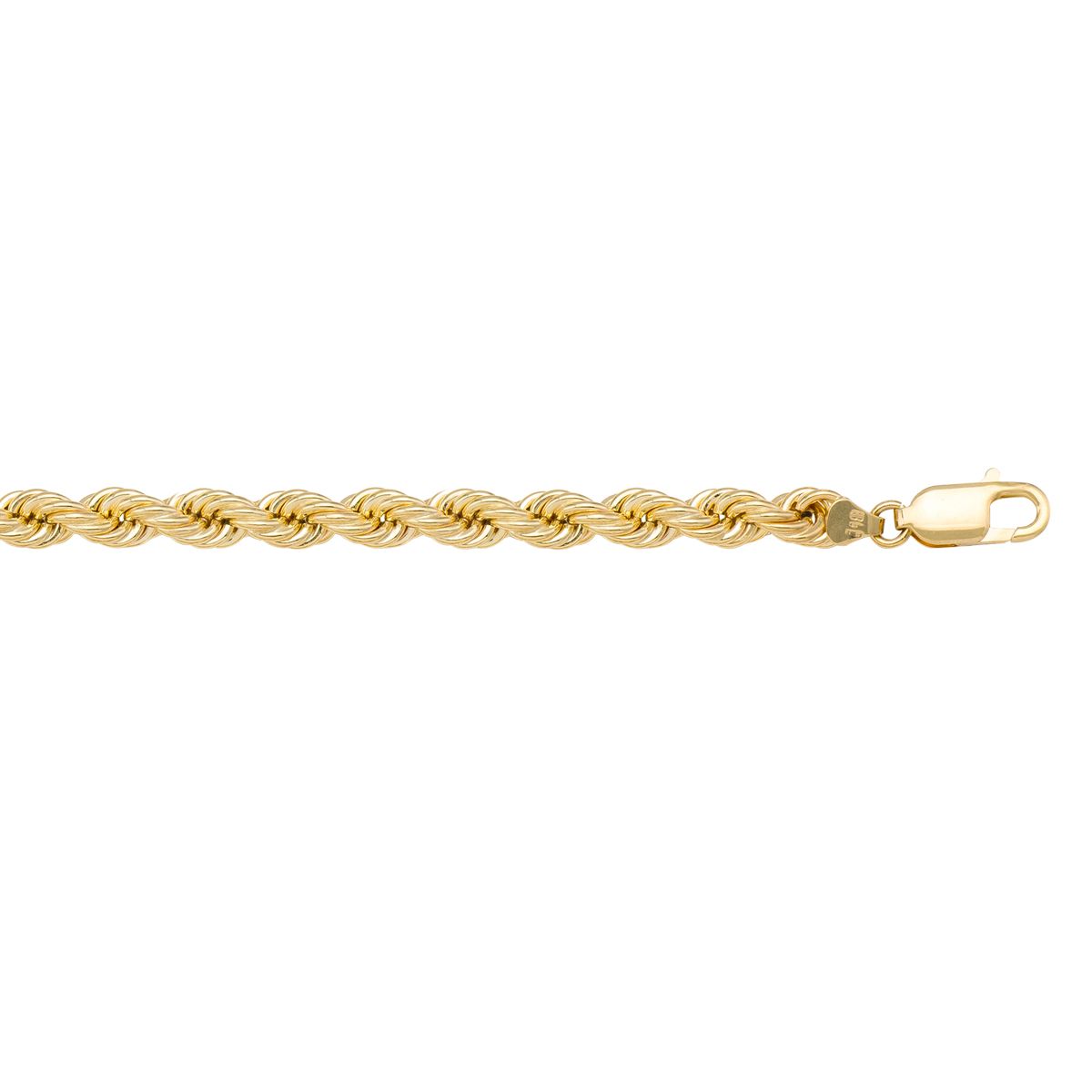CROP01, Gold Chain, Hollow Rope, Yellow Gold