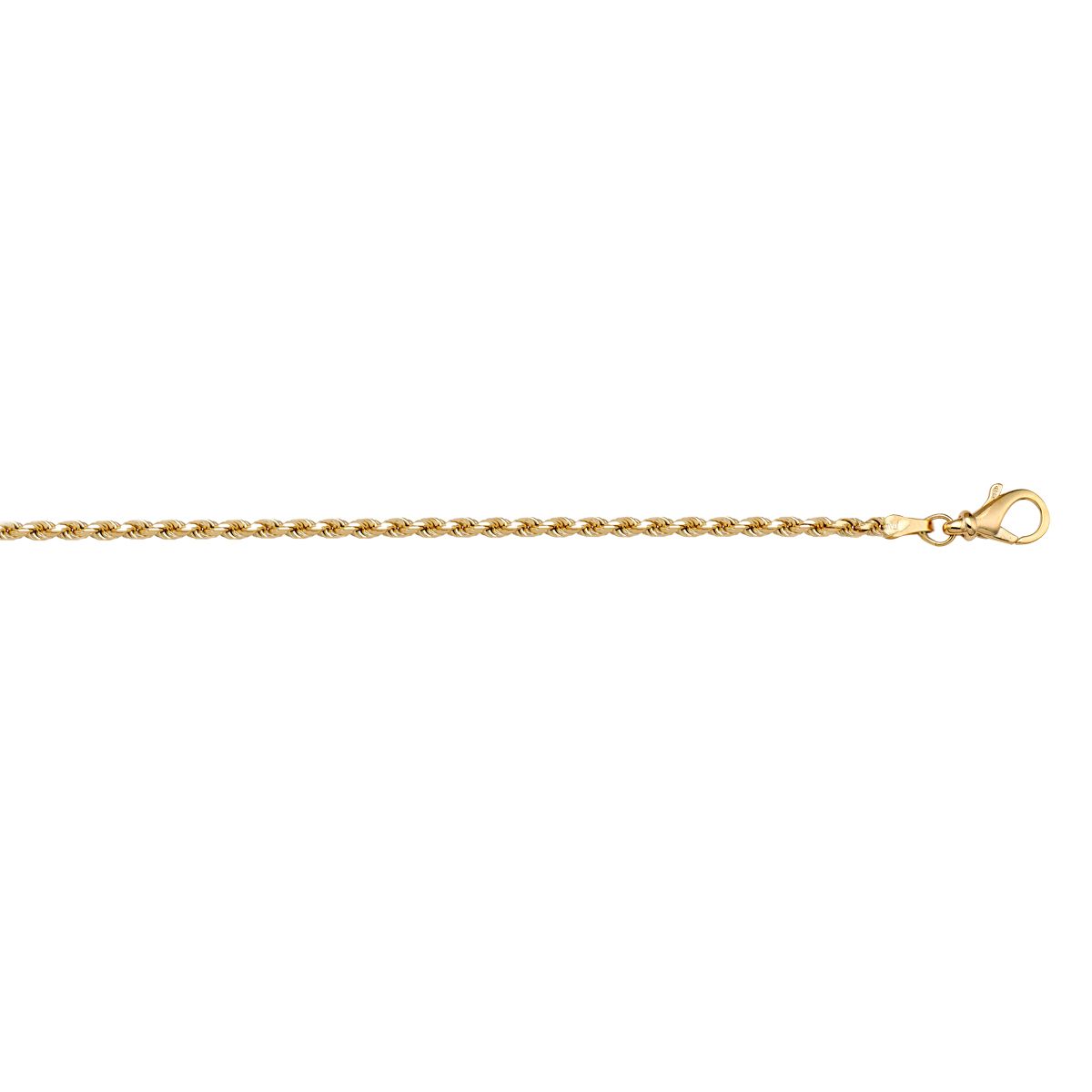 CROP02, Gold Bracelet, Diamond Cut Rope, Yellow Gold