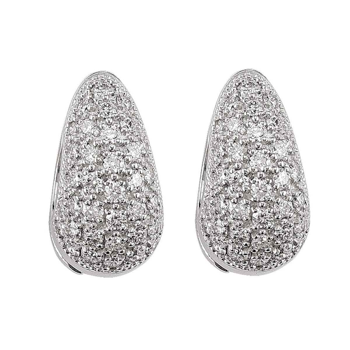 DCH0102, Gold Diamond Earrings, Huggies