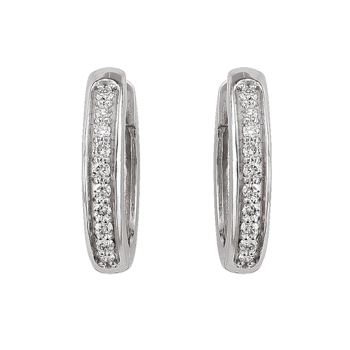 DCH0103, Gold Diamond Earrings, Huggies