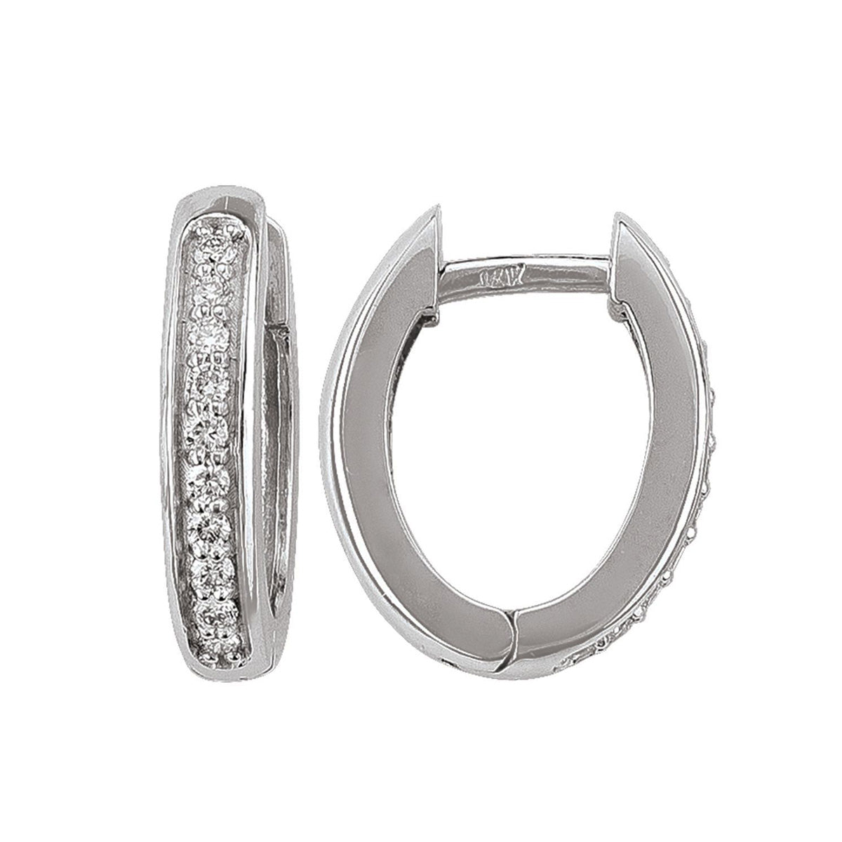 DCH0103, Gold Diamond Earrings, Huggies