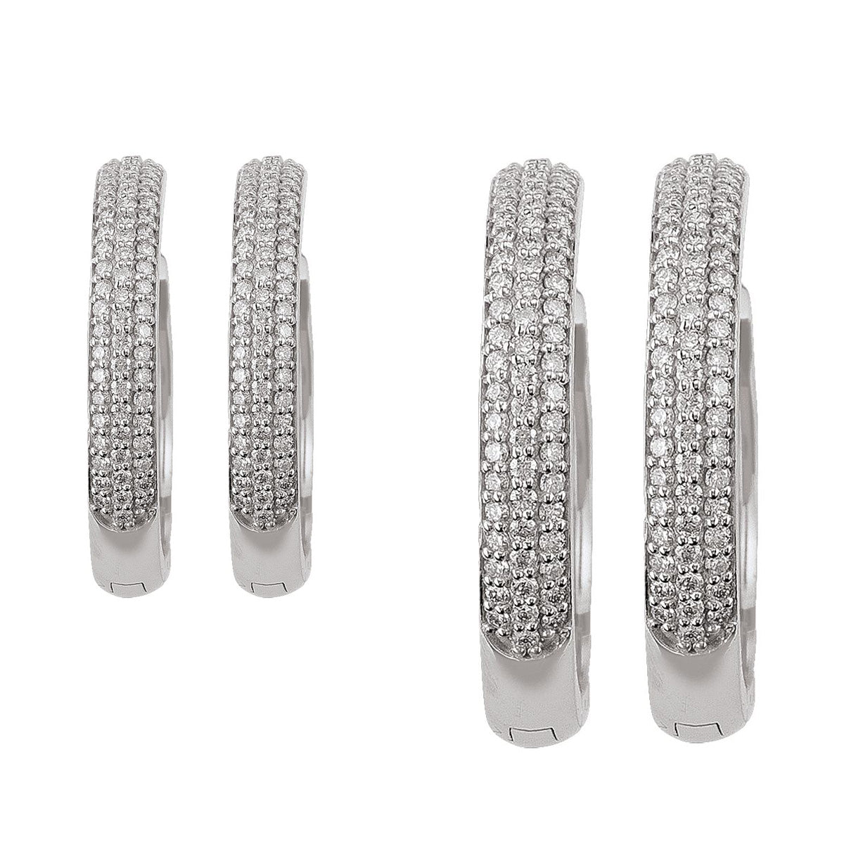 DCH0104, Gold Diamond Earrings, Huggies