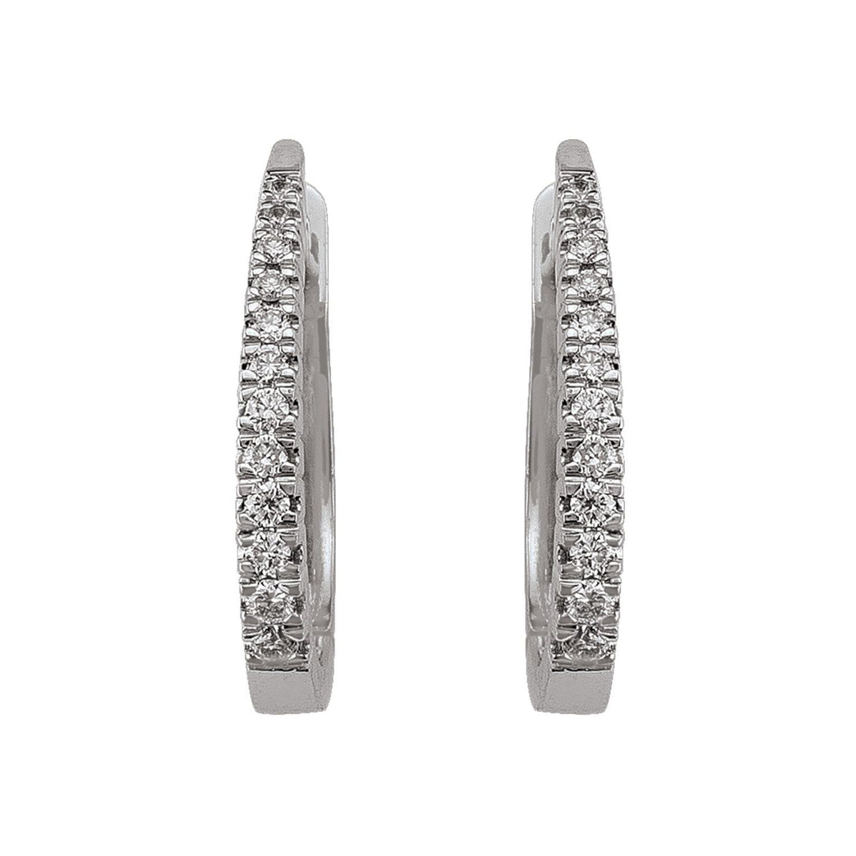 DCH0107, Gold Diamond Earrings, Huggies