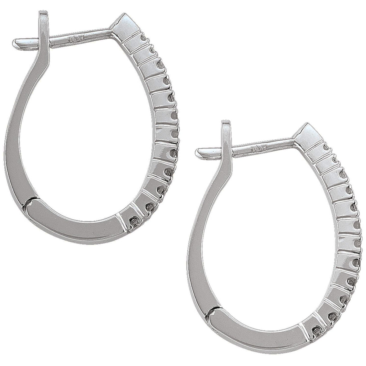 DCH0107, Gold Diamond Earrings, Huggies