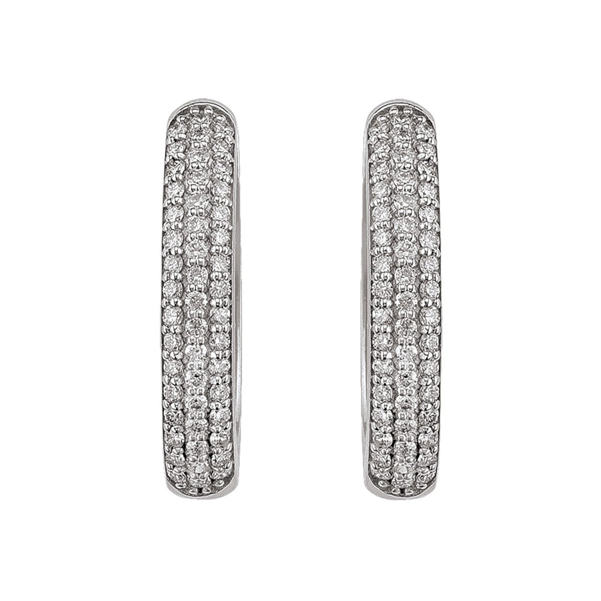 DCH0108, Gold Diamond Earrings, Huggies