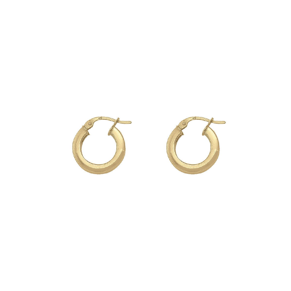 EH0101, Gold Earrings, Hoops, 2 mm Tubing