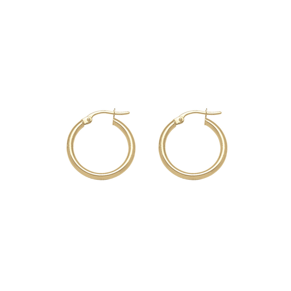 EH0101, Gold Earrings, Hoops, 2 mm Tubing