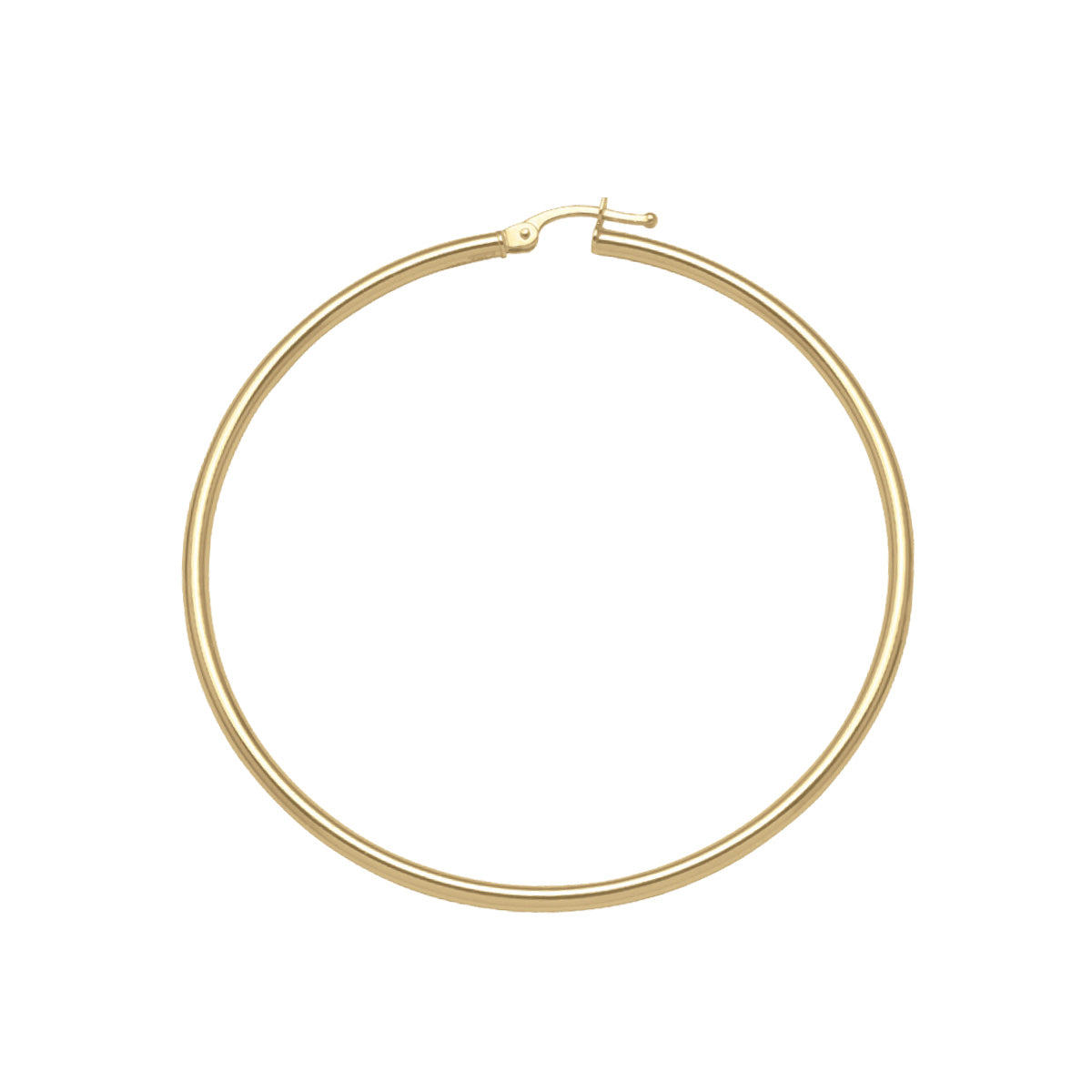EH0101, Gold Earrings, Hoops, 2 mm Tubing