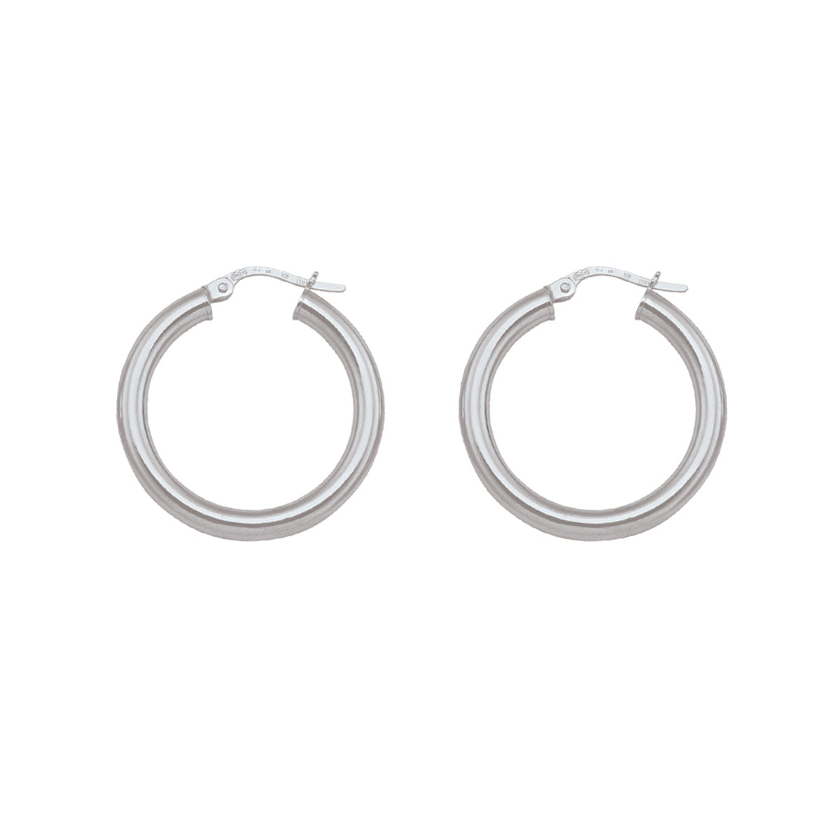EH0103, Gold Earrings, Hoops, 3 mm Tubing
