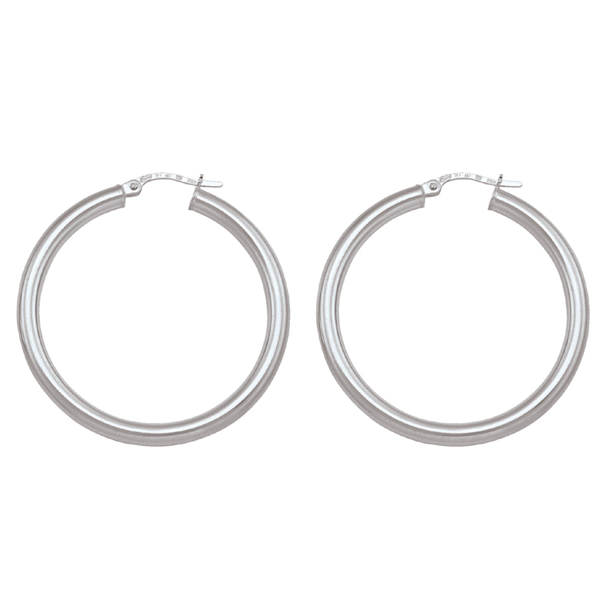 EH0103, Gold Earrings, Hoops, 3 mm Tubing