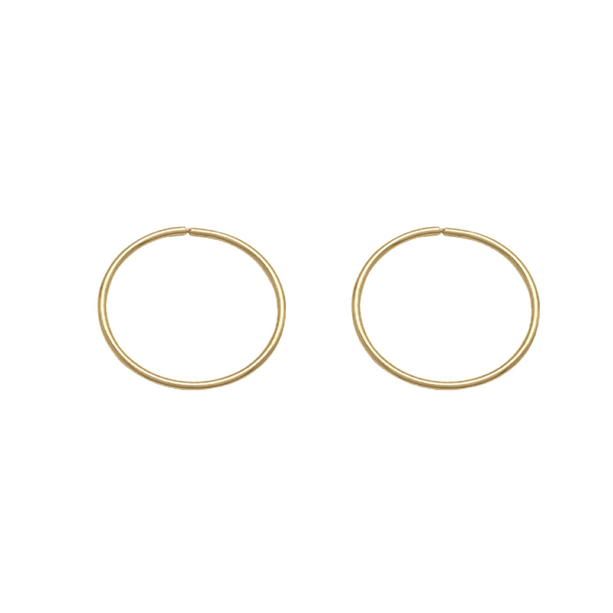 EH0301, Gold Earrings, Sleepers, 1 mm Tubing