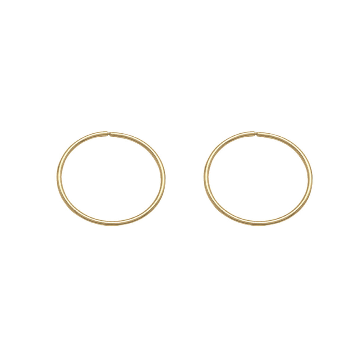 EH0301,  Gold Earrings, Sleepers, 1 mm Tubing