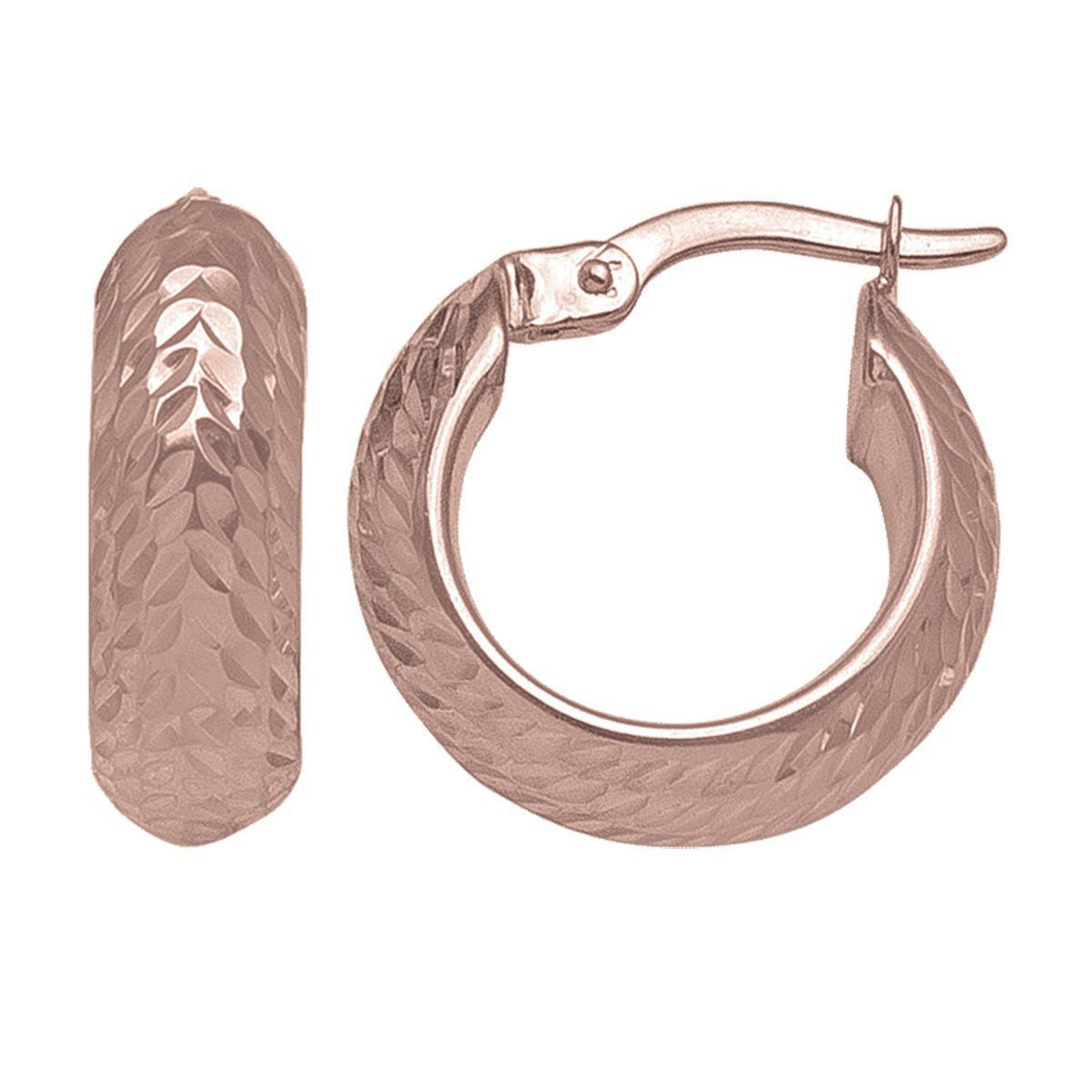 EH0401,  Gold Earrings, Hoops, 4.9 mm Tubing