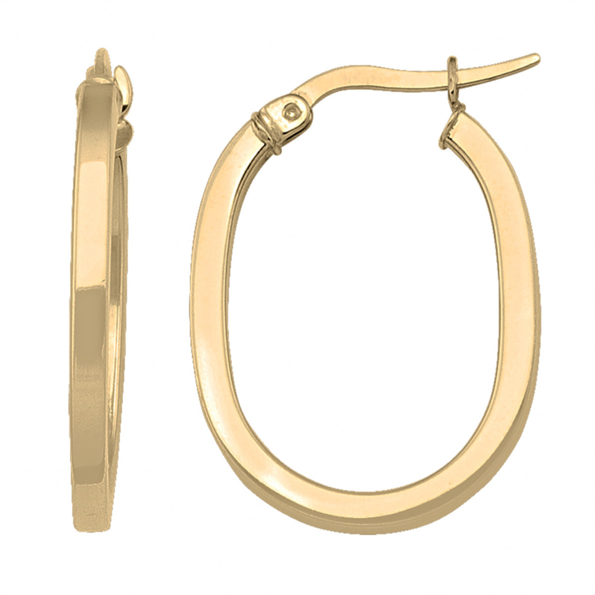 EH0407,  Gold Earrings, Hoops, 2.1 mm Tubing