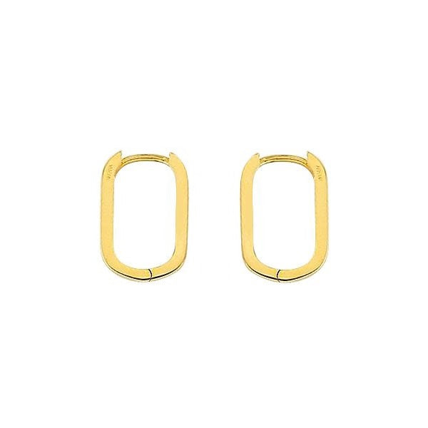 EN1507, Gold Earrings, Huggies, Paper Clip