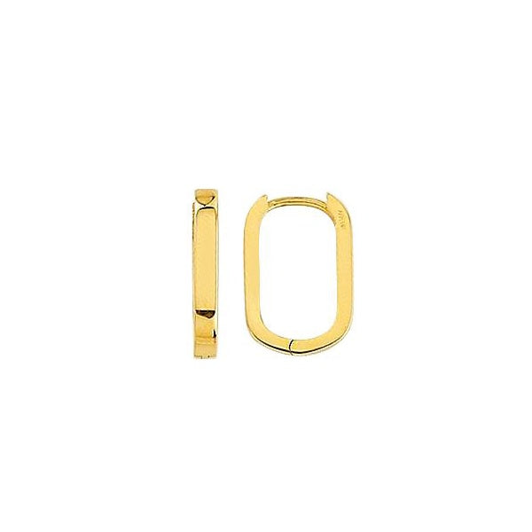EN1507, Gold Earrings, Huggies, Paper Clip