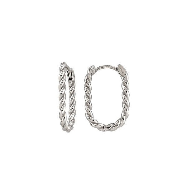 EN1508, Gold Earrings, Huggies, Twisted Paper Clip