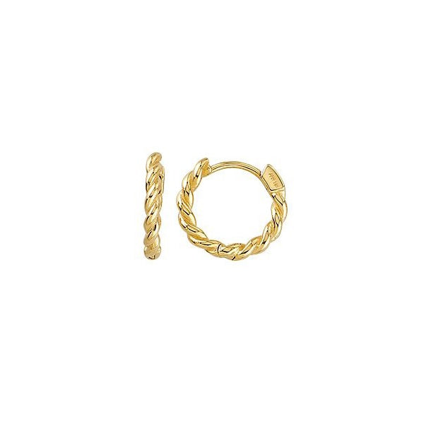 EN1509, Gold Earrings, Huggies, Bead