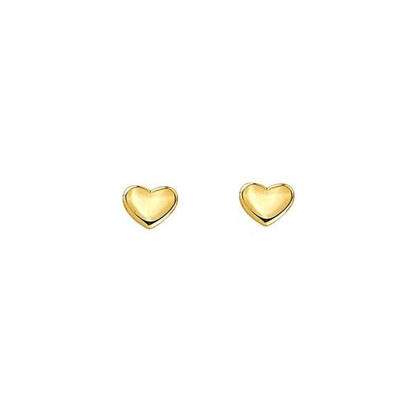 ES0201, Gold Earrings, Studs, Heart