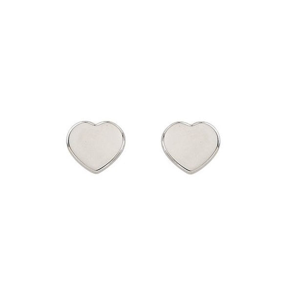 ES0201, Gold Earrings, Studs, Heart