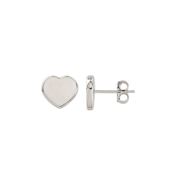 ES0201, Gold Earrings, Studs, Heart