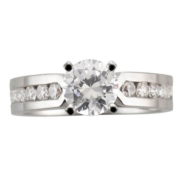 ERFS0102, Gold Fancy Solitaire Engagement Ring, Setting Only