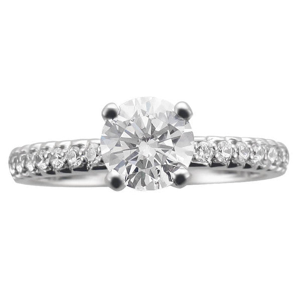 ERFS0103, Gold Fancy Solitaire Engagement Ring, Setting Only