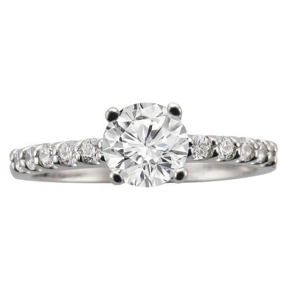 ERFS0104, Gold Fancy Solitaire Engagement Ring, Setting Only