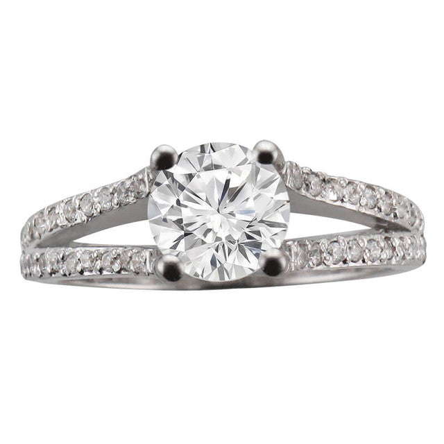 ERFS0106, Gold Solitaire Engagement Ring, Setting Only