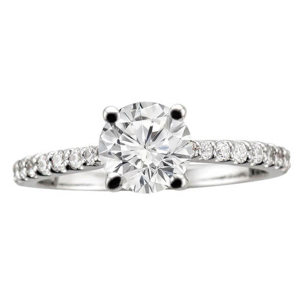 ERFS0107, Gold Solitaire Engagement Ring, Setting Only