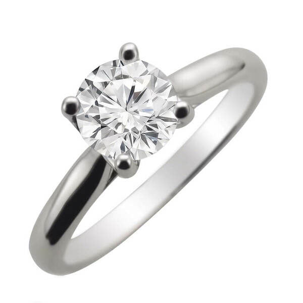 ERS0102, Gold Solitaire Engagement Ring, Setting Only