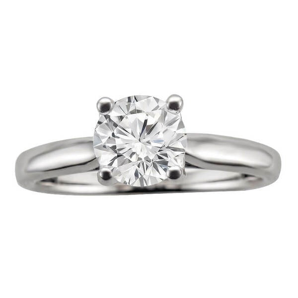 ERS0102, Gold Solitaire Engagement Ring, Setting Only