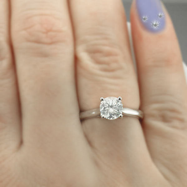 ERS0102, Gold Solitaire Engagement Ring, Setting Only