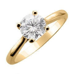 ERS0103, Gold Solitaire Engagement Ring, Setting Only