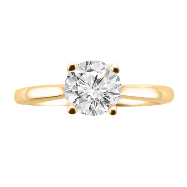 ERS0103, Gold Solitaire Engagement Ring, Setting Only