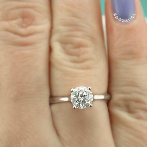 ERS0103, Gold Solitaire Engagement Ring, Setting Only