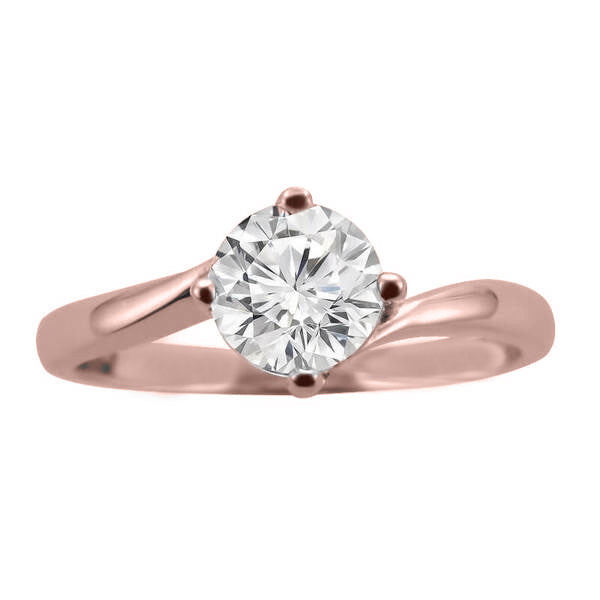 ERS0104, Gold Solitaire Engagement Ring, Setting Only