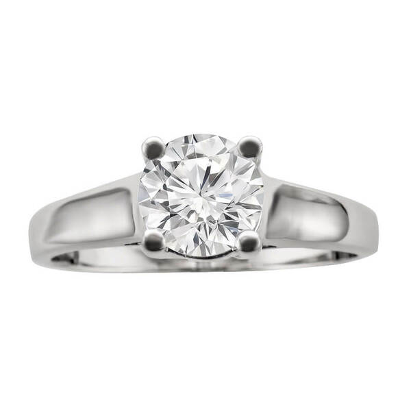 ERS0105, Gold Solitaire Engagement Ring, Setting Only