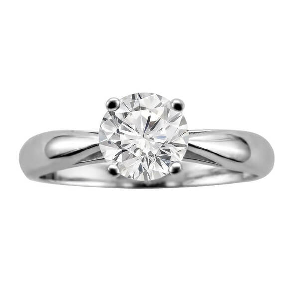 ERS0106, Gold Solitaire Engagement Ring, Setting Only