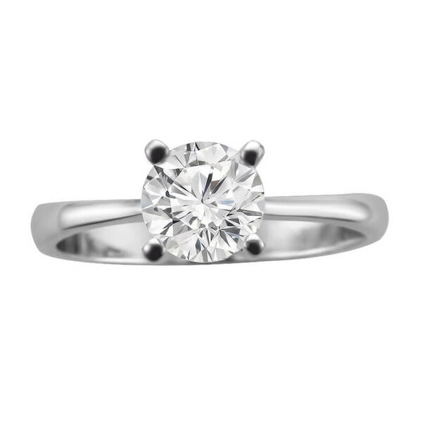 ERS0110, Gold Solitaire Engagement Ring, Setting Only