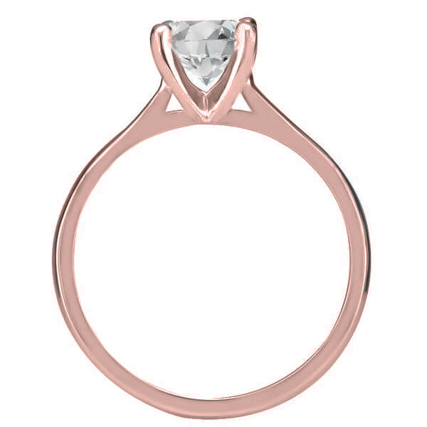 ERS0110, Gold Solitaire Engagement Ring, Setting Only