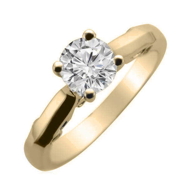 ERS0112, Gold Solitaire Engagement Ring, Setting Only