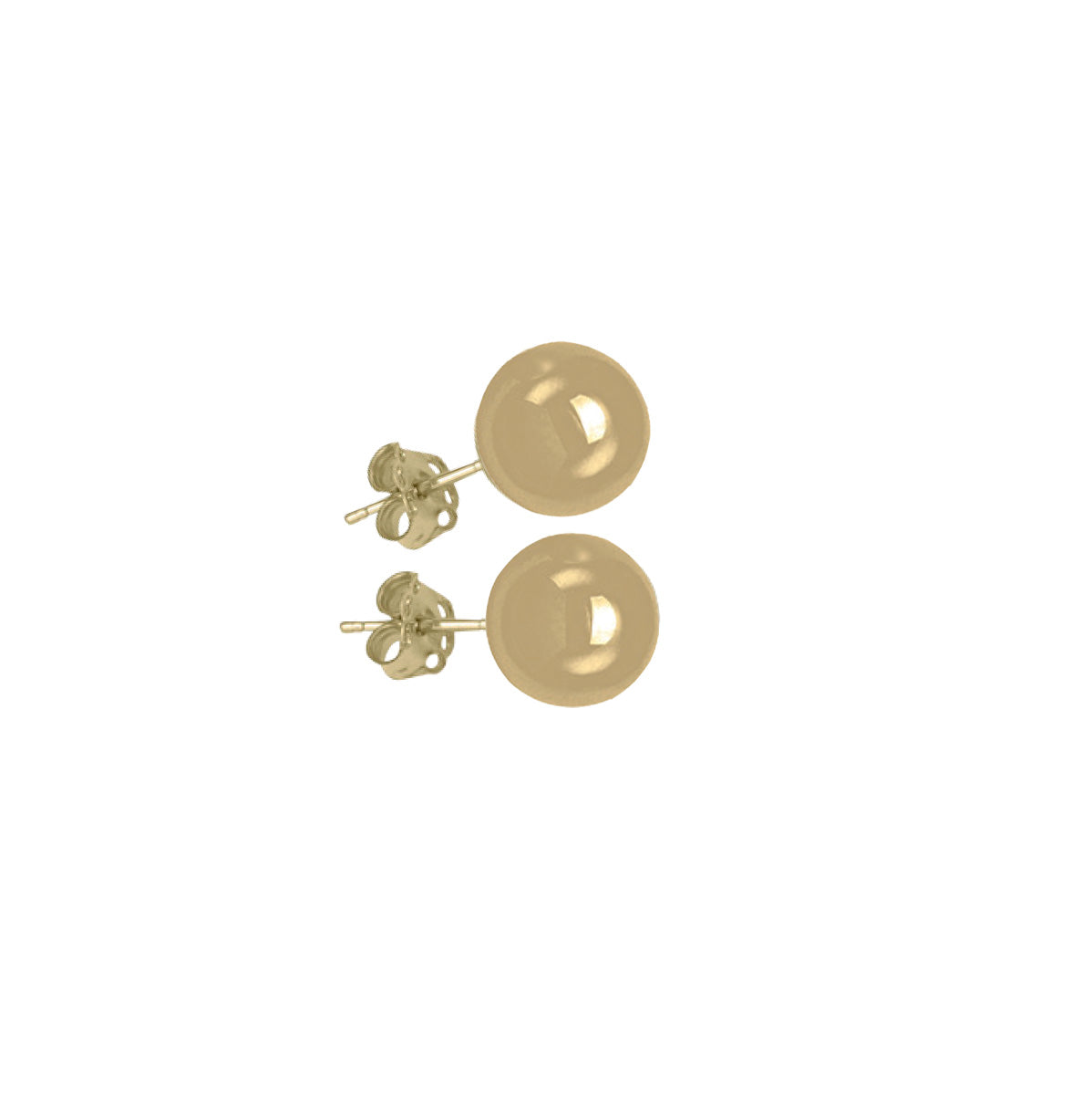 ES0103-10, Gold Earrings, Studs, Balls